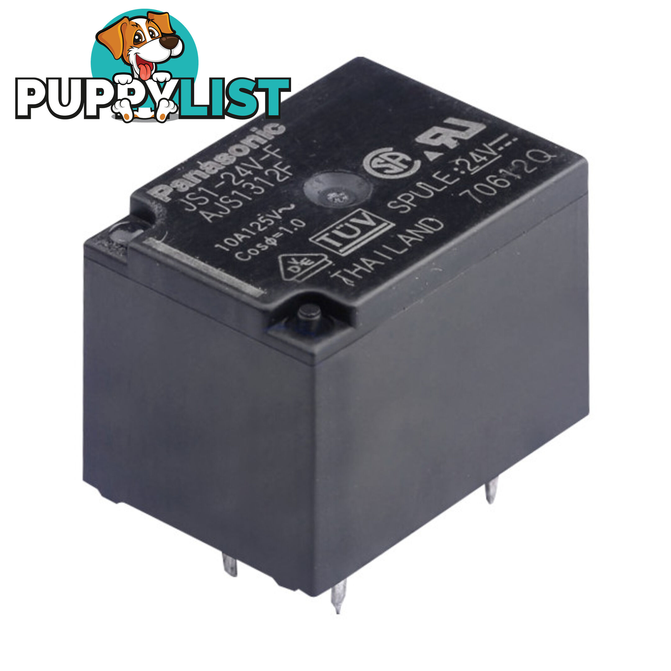 JS1-24V-F 24VDC 10A SPDT MINIATURE RELAY