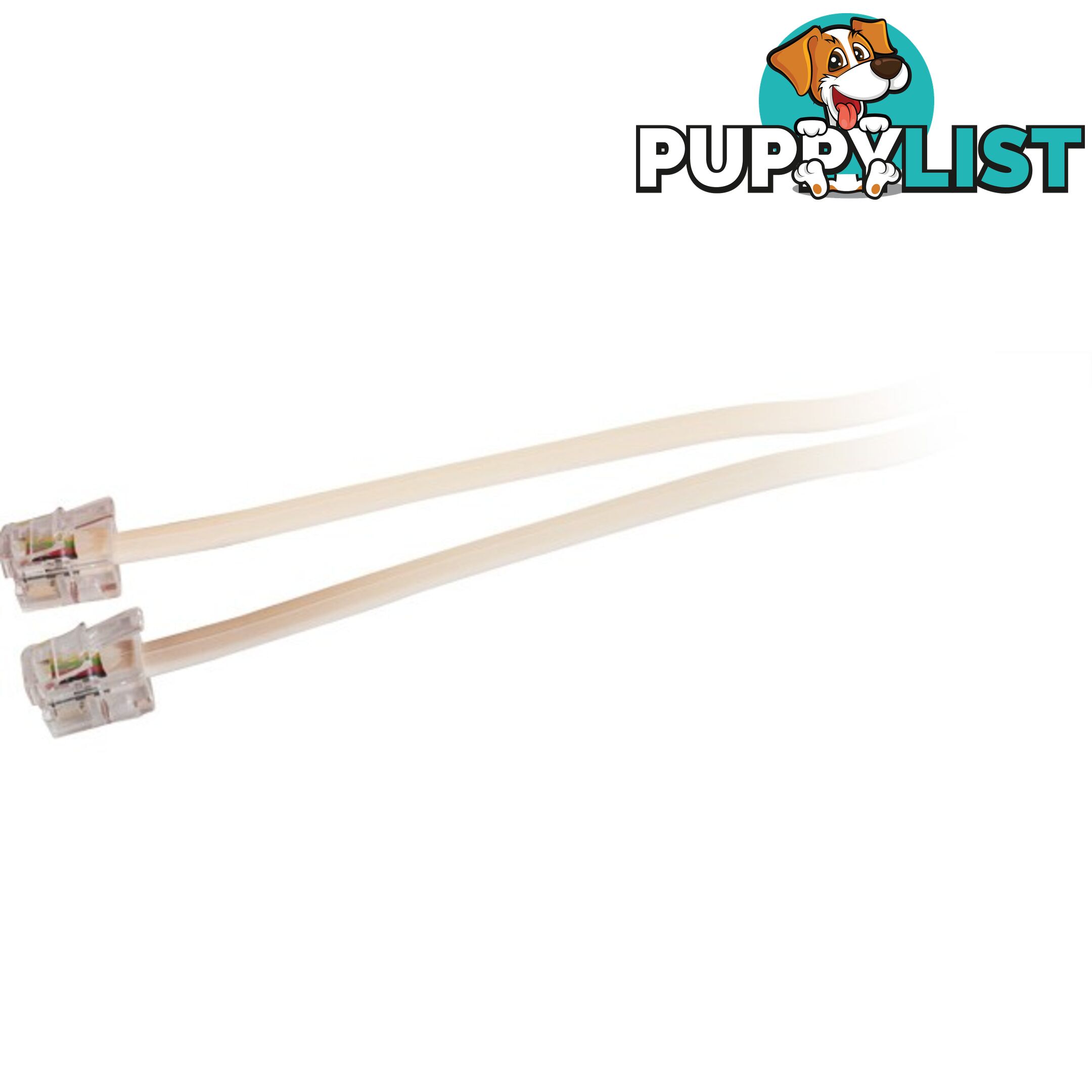 LC0051B/IVY 2M MODULAR PLUG LEAD - IVORY RJ14 (RJ12) 6P4C TEL5052