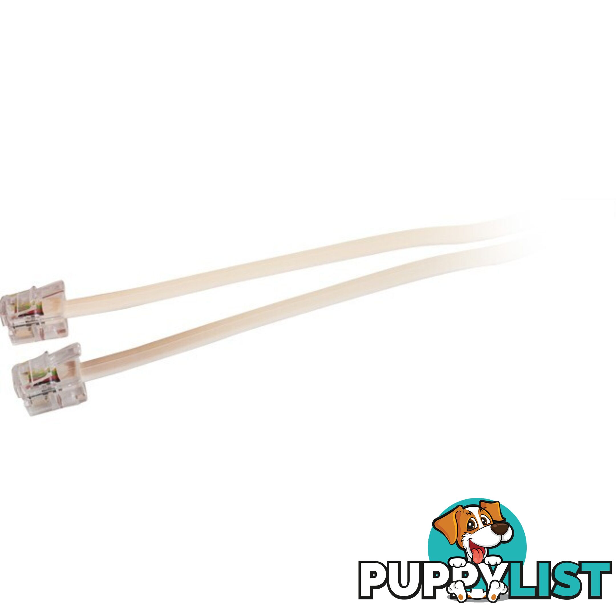 LC0051B/IVY 2M MODULAR PLUG LEAD - IVORY RJ14 (RJ12) 6P4C TEL5052