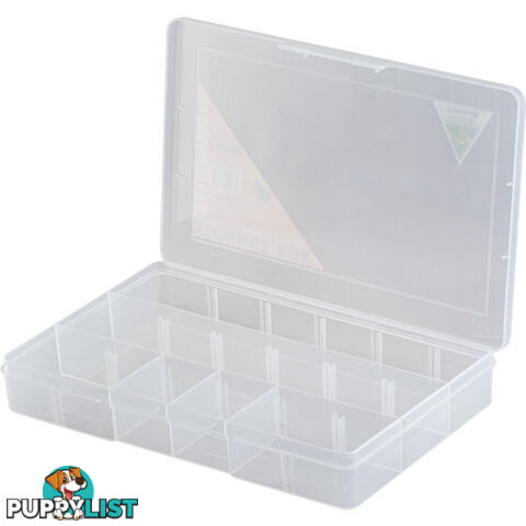 1H212 18 COMPARTMENT STORAGE BOX 12 REMOVABLE DIVIDERS