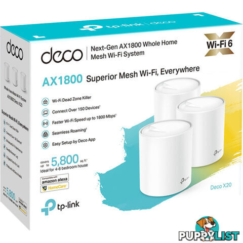 DECOX20-3PK AX1800 WHOLE HOME MESH SYSTEM 3 PACK