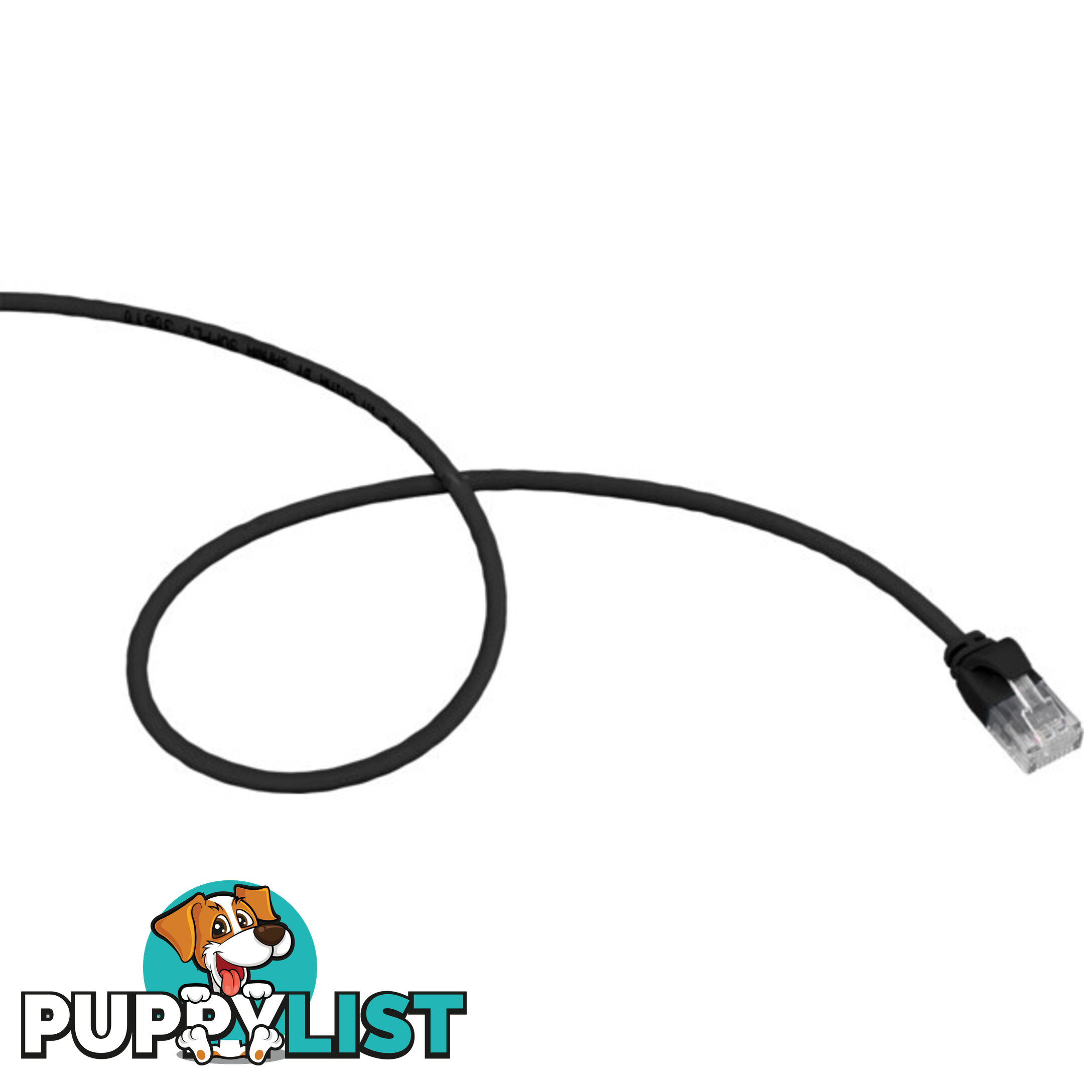 LC6SL0050BK 0.5M SLIM CAT6 PATCH LEAD BLACK ULTRA THIN