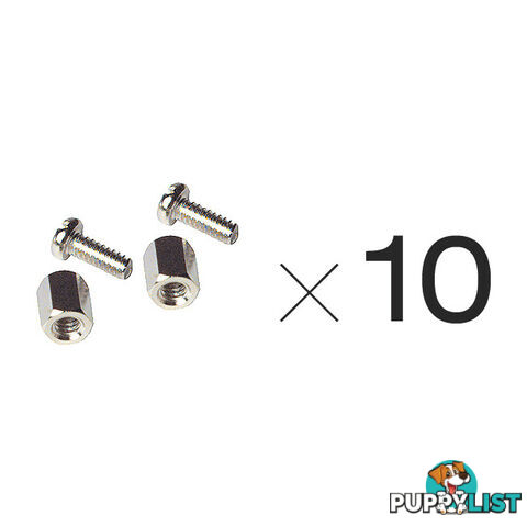 PJ6001 SHORT BUSHING 10 PAIRS SCREWS M3