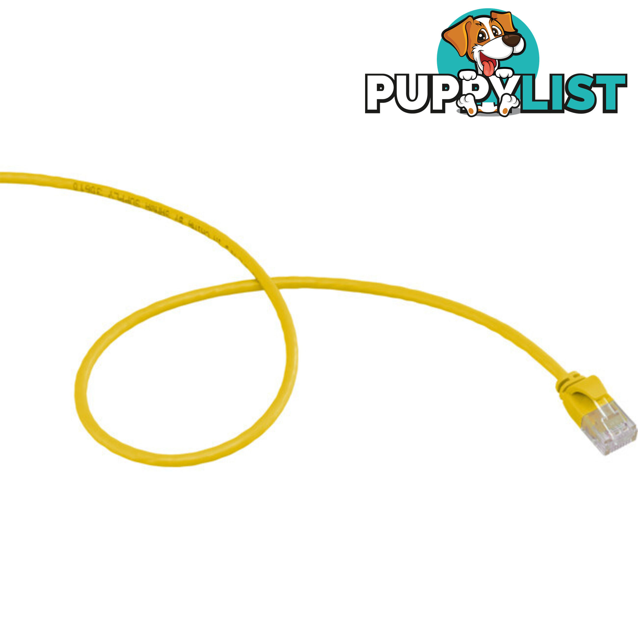 LC6SL0100YL 1M SLIM CAT6 PATCH LEAD YELLOW ULTRA THIN