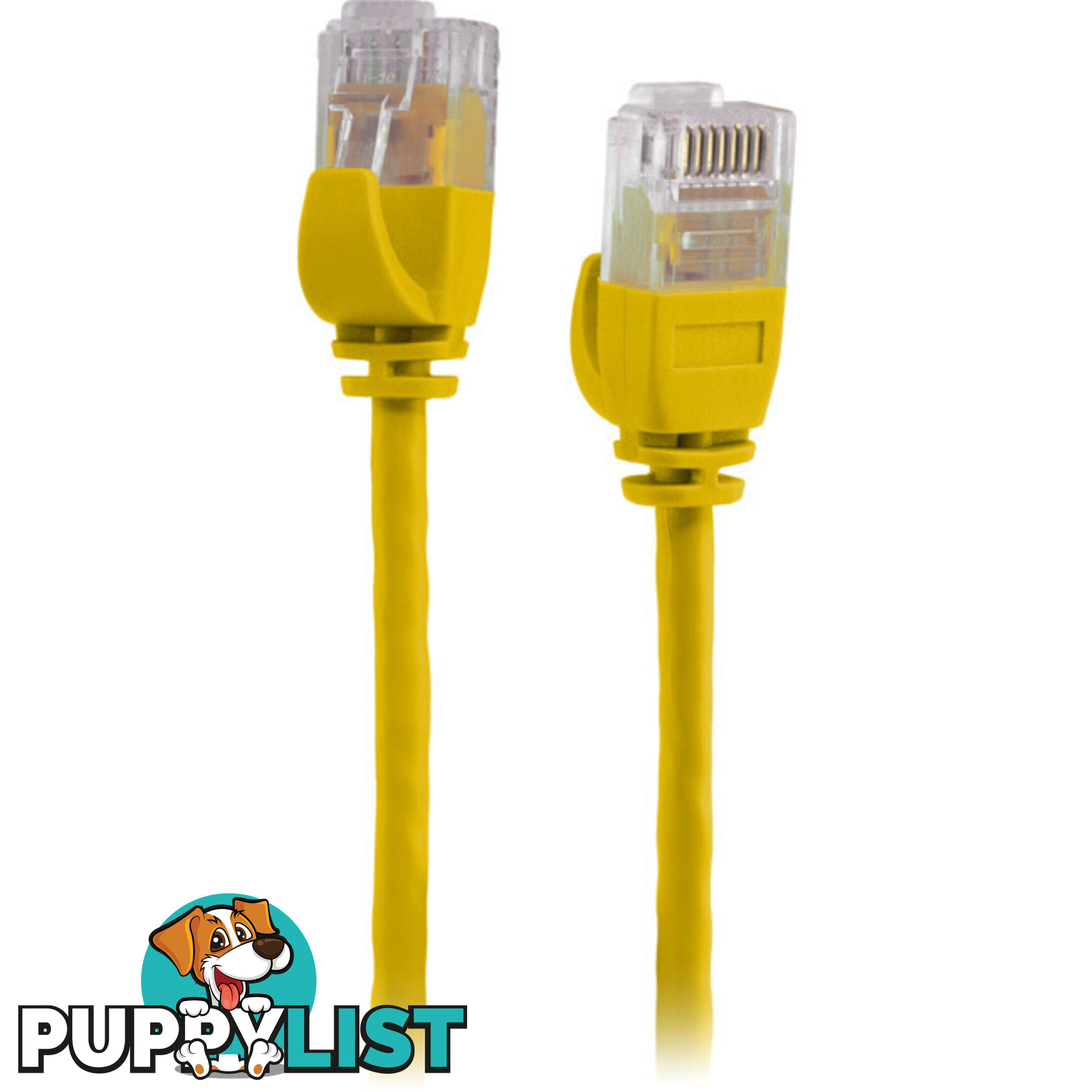 LC6SL0100YL 1M SLIM CAT6 PATCH LEAD YELLOW ULTRA THIN