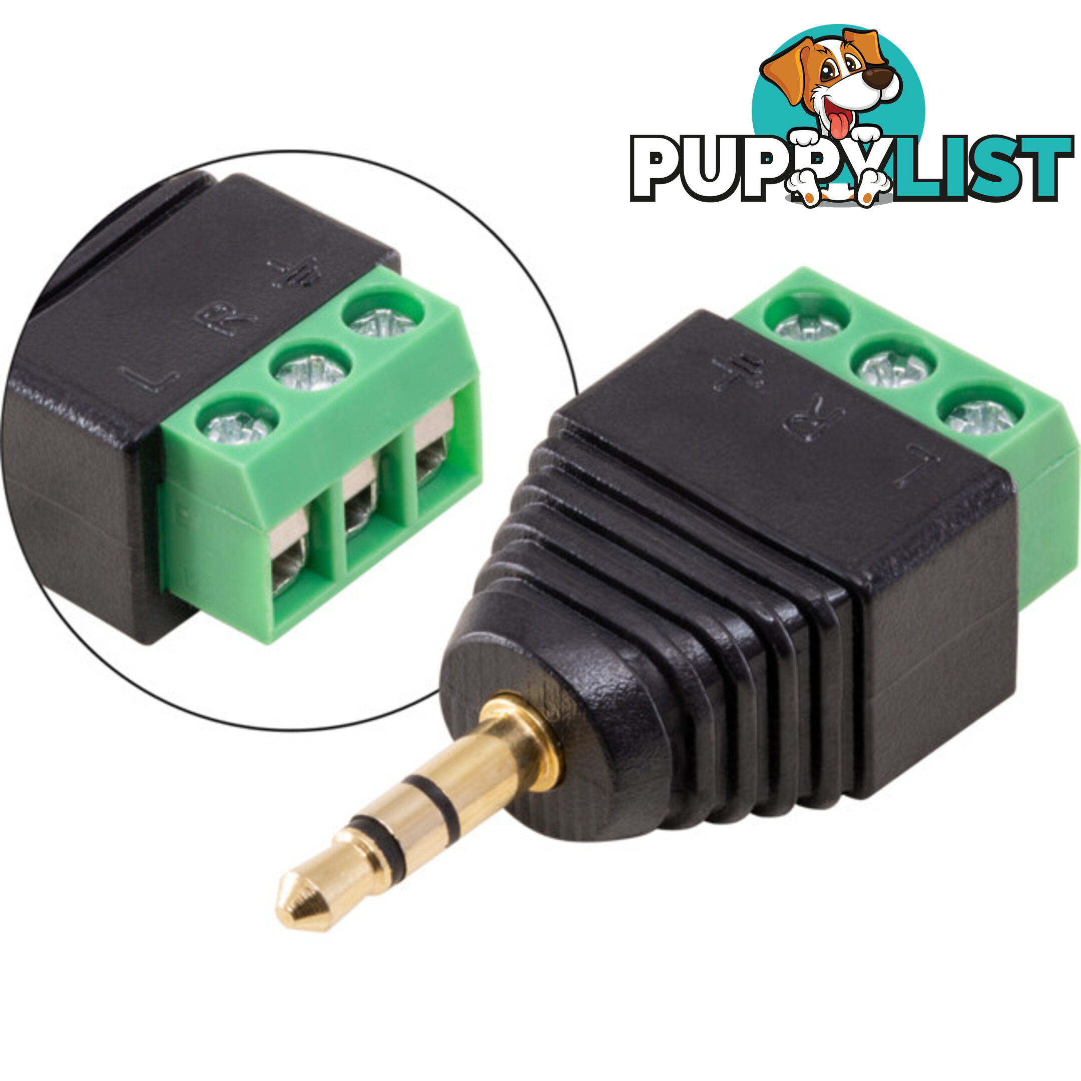 PW8086 3.5MM STEREO PLUG SCREW TERMINATING AUDIO