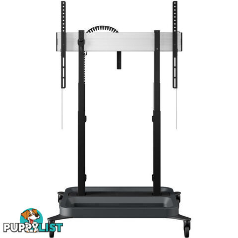 RISE5208 MOTORIZED DISPLAY LIFT TROLLEY- STANDARD WHEELS 80MM PER SEC SPEED - UP TO 86" -120KG DISPLAY