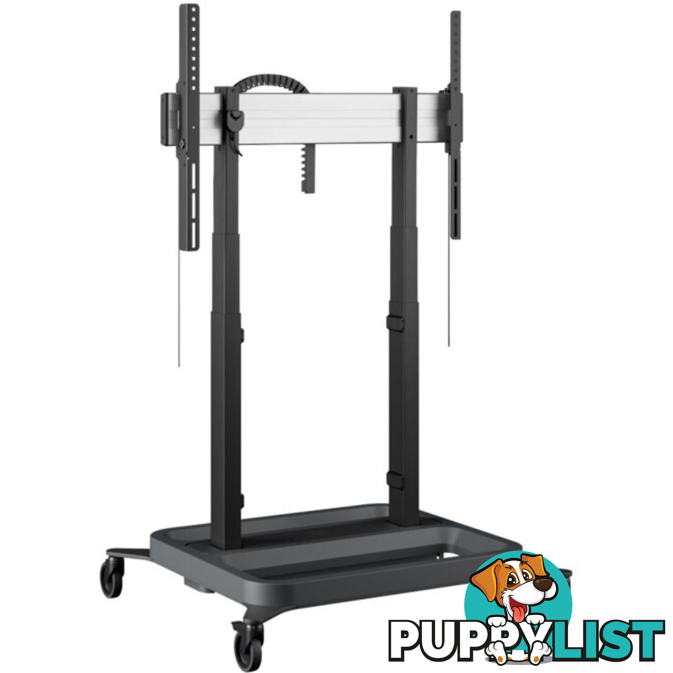 RISE5208 MOTORIZED DISPLAY LIFT TROLLEY- STANDARD WHEELS 80MM PER SEC SPEED - UP TO 86" -120KG DISPLAY