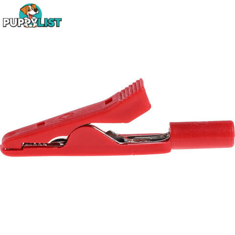 MA1R SMALL HIRSCHMANN CLIP - RED ALLIGATOR TEST LEAD ADAPTOR