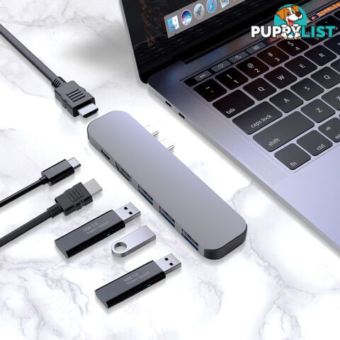 UCDP8 ELITE MINI 6-IN-1 USB-C HUB MACBOOK PRO PD HDMI 4K