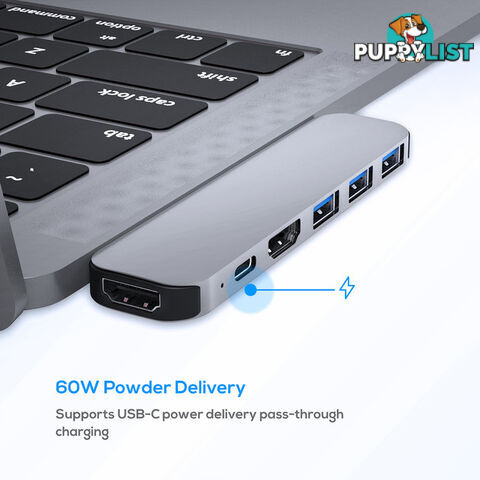 UCDP8 ELITE MINI 6-IN-1 USB-C HUB MACBOOK PRO PD HDMI 4K