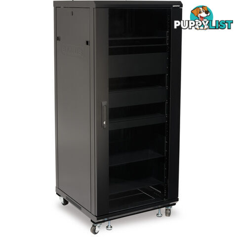 CFR2127B1 27U AV RACK WITH SHELVES ANDDOOR REMOVABLE BACK AND SIDE PANELS