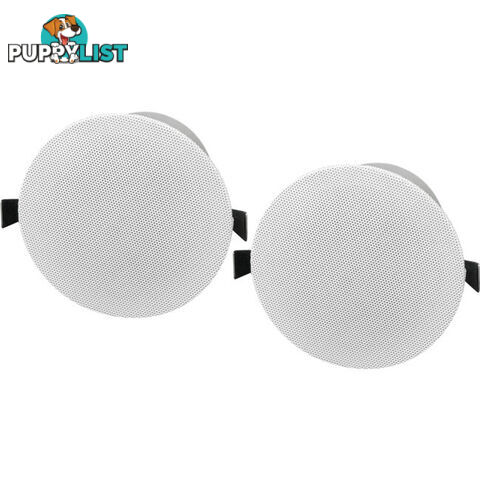 ECS4.0V2 4" EDGELESS CEILING SPEAKERS PAIR EARTHQUAKE ALUMINUM GRILLE