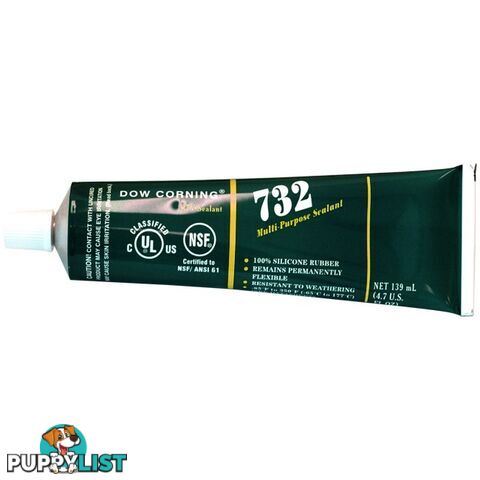 S732WH 139ML SILASTIC SILICON - WHITE 732 DOW CORNING MULTI SEALANT