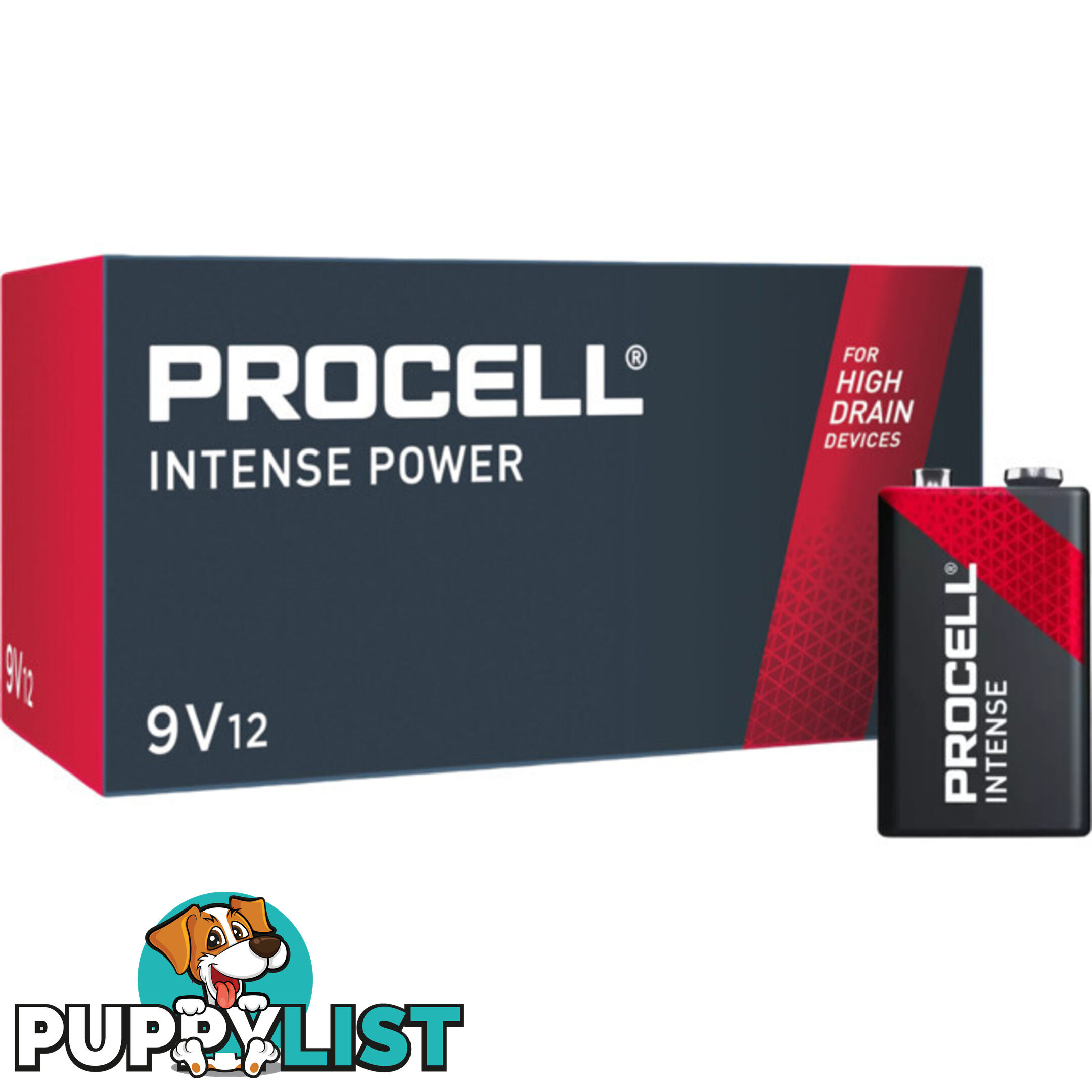 PX1604 9V 12 PACK INTENSE BATTERY BULK ALKALINE DURACELL