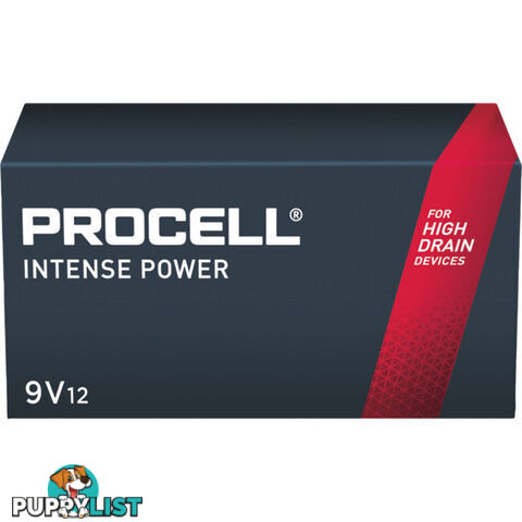 PX1604 9V 12 PACK INTENSE BATTERY BULK ALKALINE DURACELL