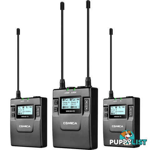 WM300A UHF WIRELESS MICROPHONE WITH DUAL TRANSMITTER