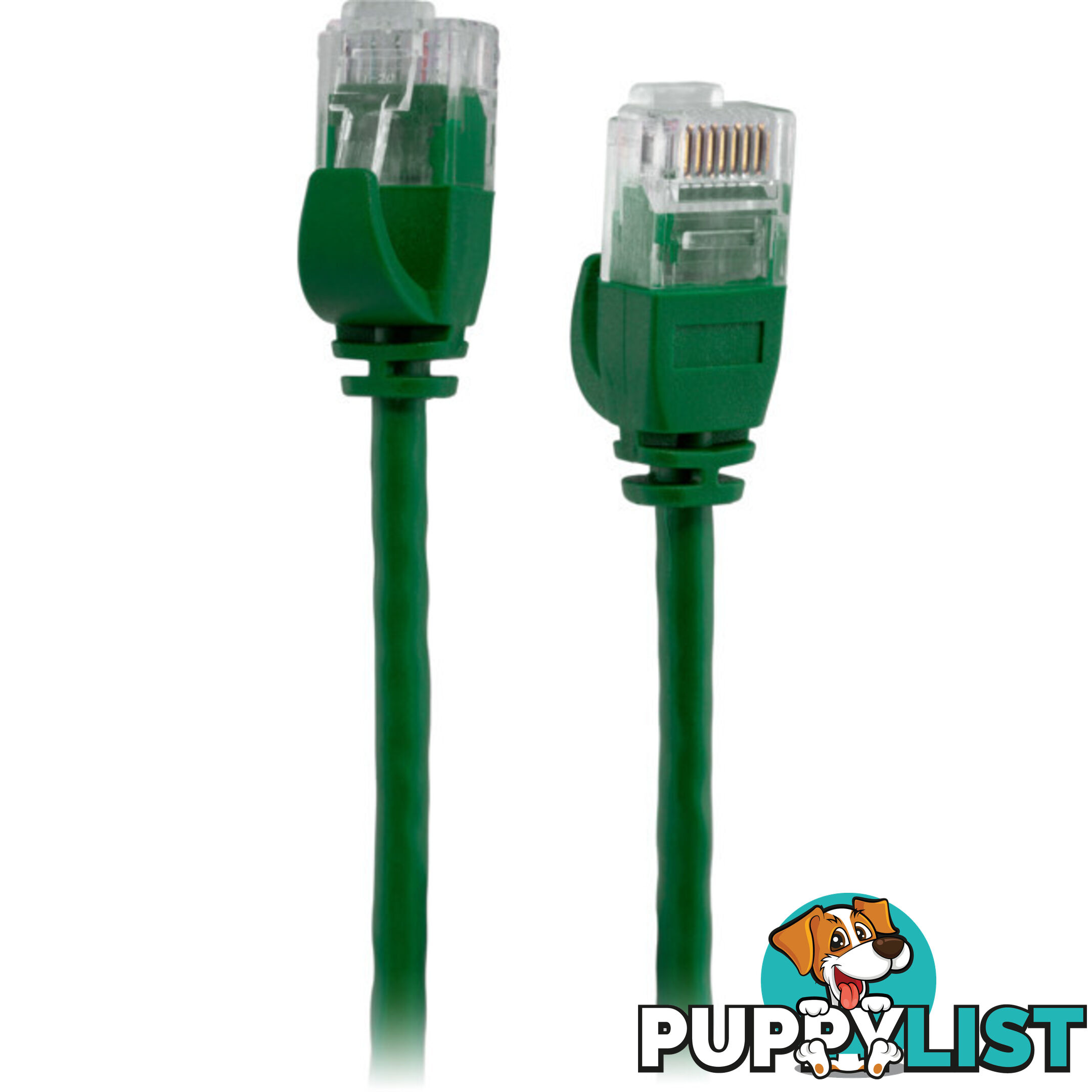 LC6SL0200GR 2M SLIM CAT6 PATCH LEAD GREEN ULTRA THIN