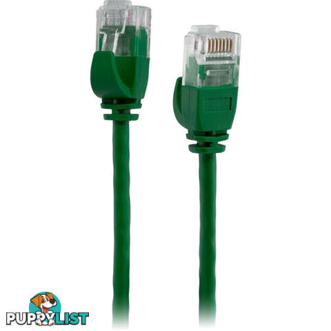 LC6SL0200GR 2M SLIM CAT6 PATCH LEAD GREEN ULTRA THIN