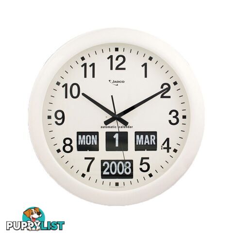 BQ368 475MM ROUND WALL CLOCK WITH CALENDAR DAY DATE MONTH AND YEAR