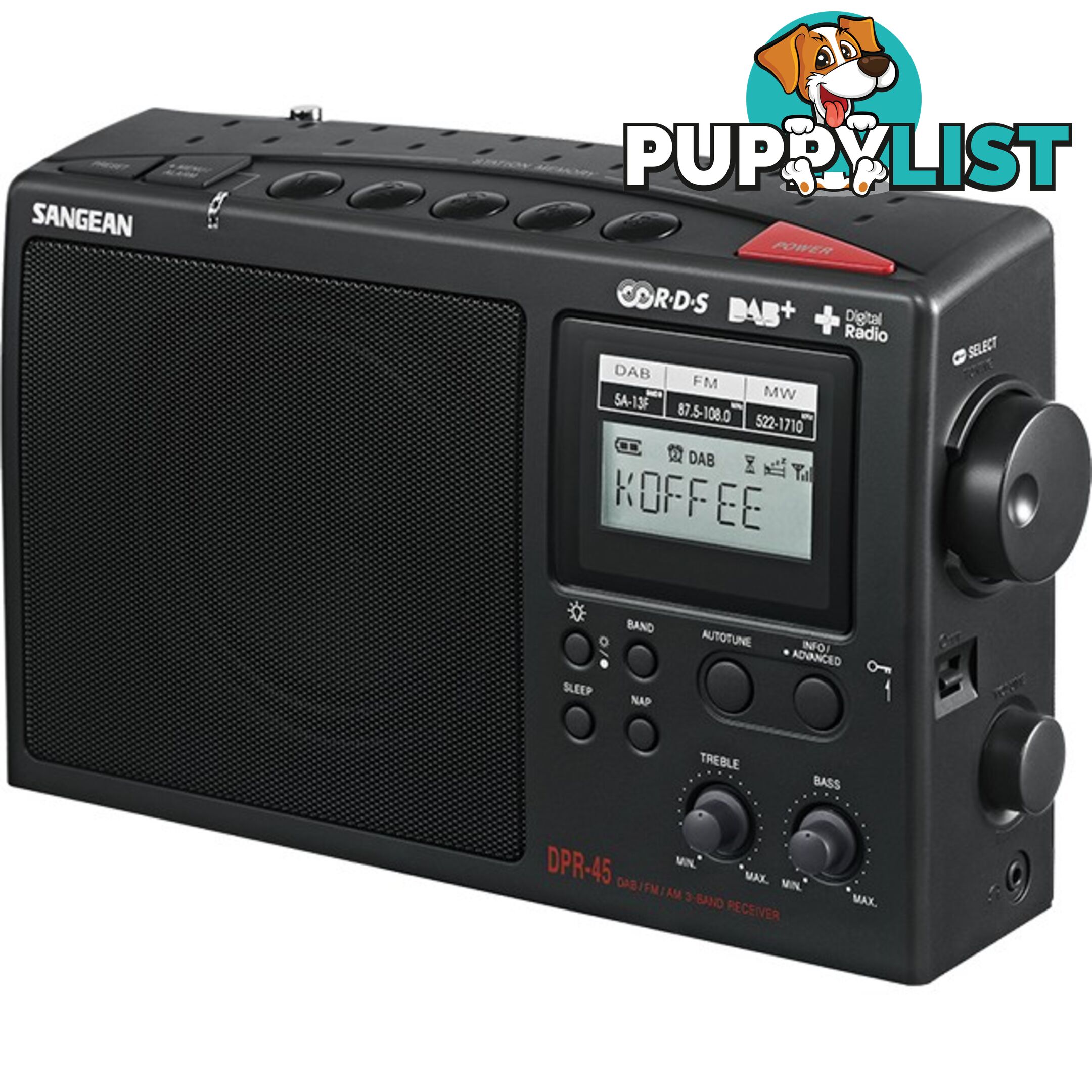 DPR45 AM/DAB+/FM PORTABLE PORTABLE RADIO SANGEAN