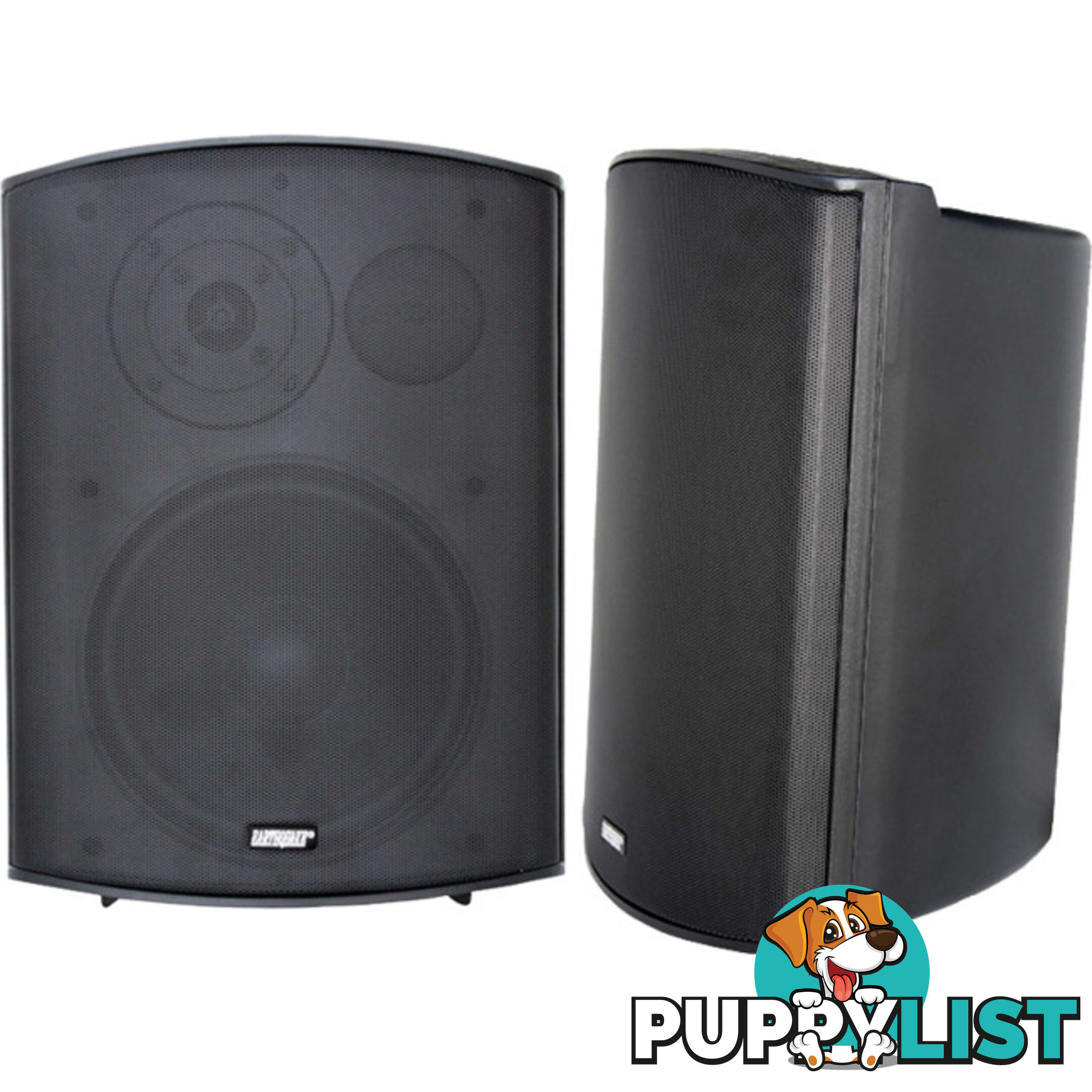 AWS502B 5.25" INDOOR/OUTDOOR SPEAKERS PAIR BLACK EARTHQUAKE