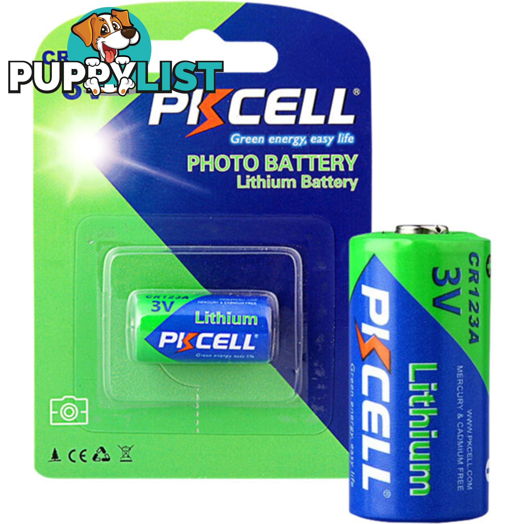 PKCR123 3V LITHIUM CR123A BATTERY 1PK PHOTO BATTERY