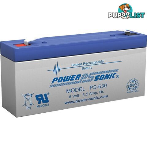 PS630 6V 3.5 AMP SLA BATTERY F1 TERMINAL SEALED LEAD ACID