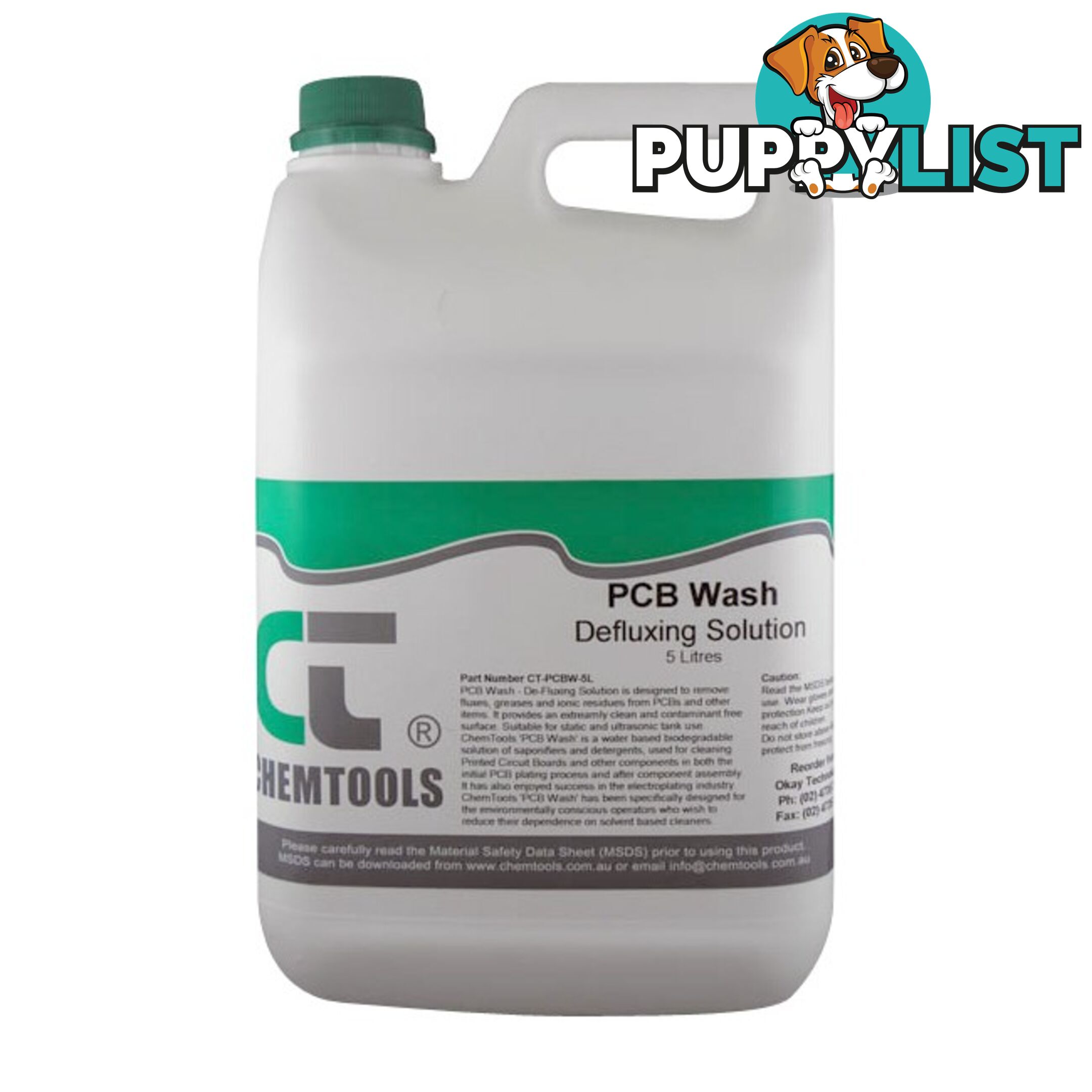 PCBW5L 5 LITRE (5L) PCB WASH DRUM DE- FLUXING SOLUTION CHEMTOOLS