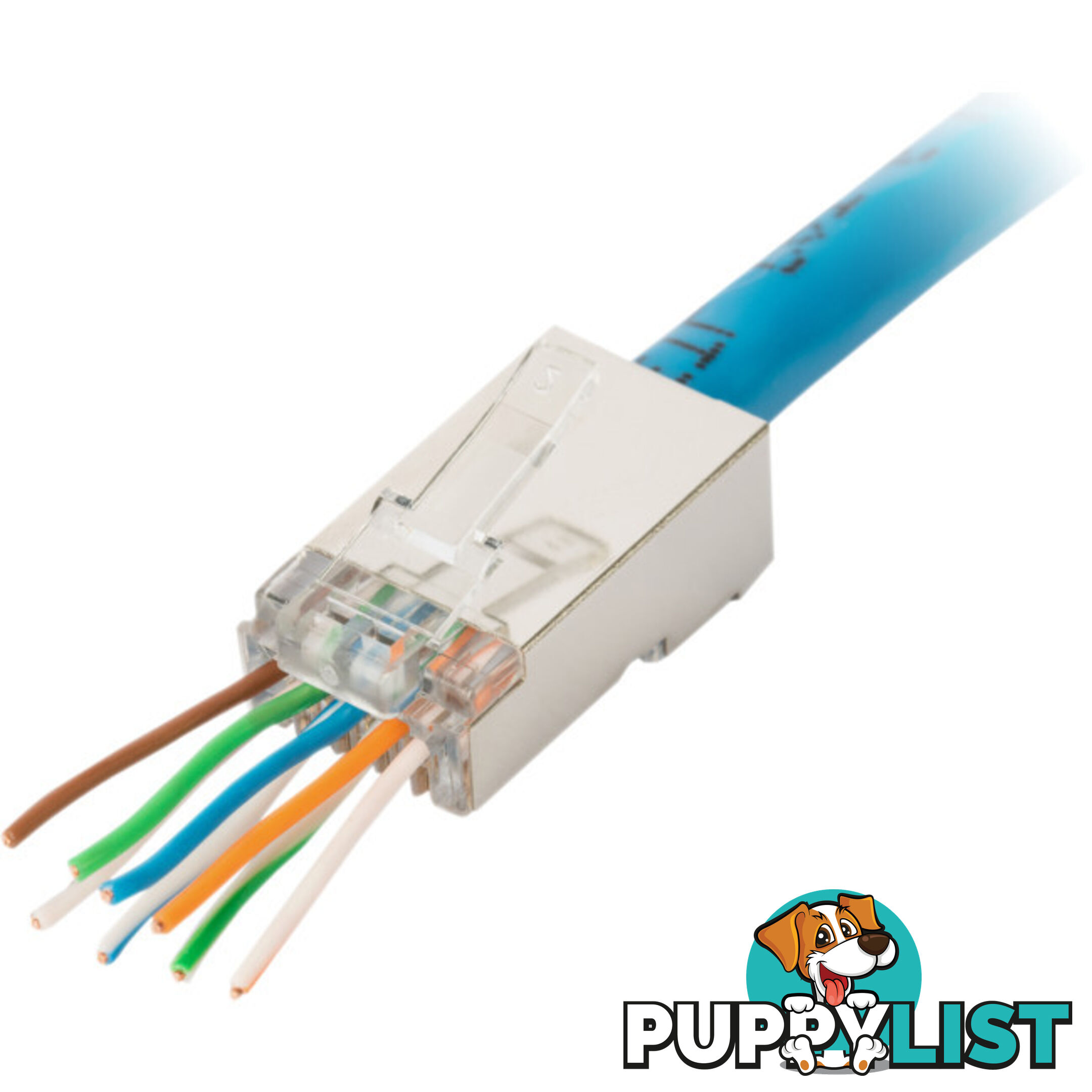 T3SPSC6S-50 STP CAT6A/6 SOLID SNAP PLUG WITH COPPER STRIP RJ45 SHIELDED 1.2MM PACK OF 50