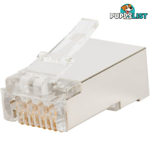 T3SPSC6S-50 STP CAT6A/6 SOLID SNAP PLUG WITH COPPER STRIP RJ45 SHIELDED 1.2MM PACK OF 50