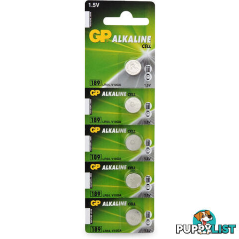 AGP89B5 BATTERY ALKALINE PK5 189 - LR54