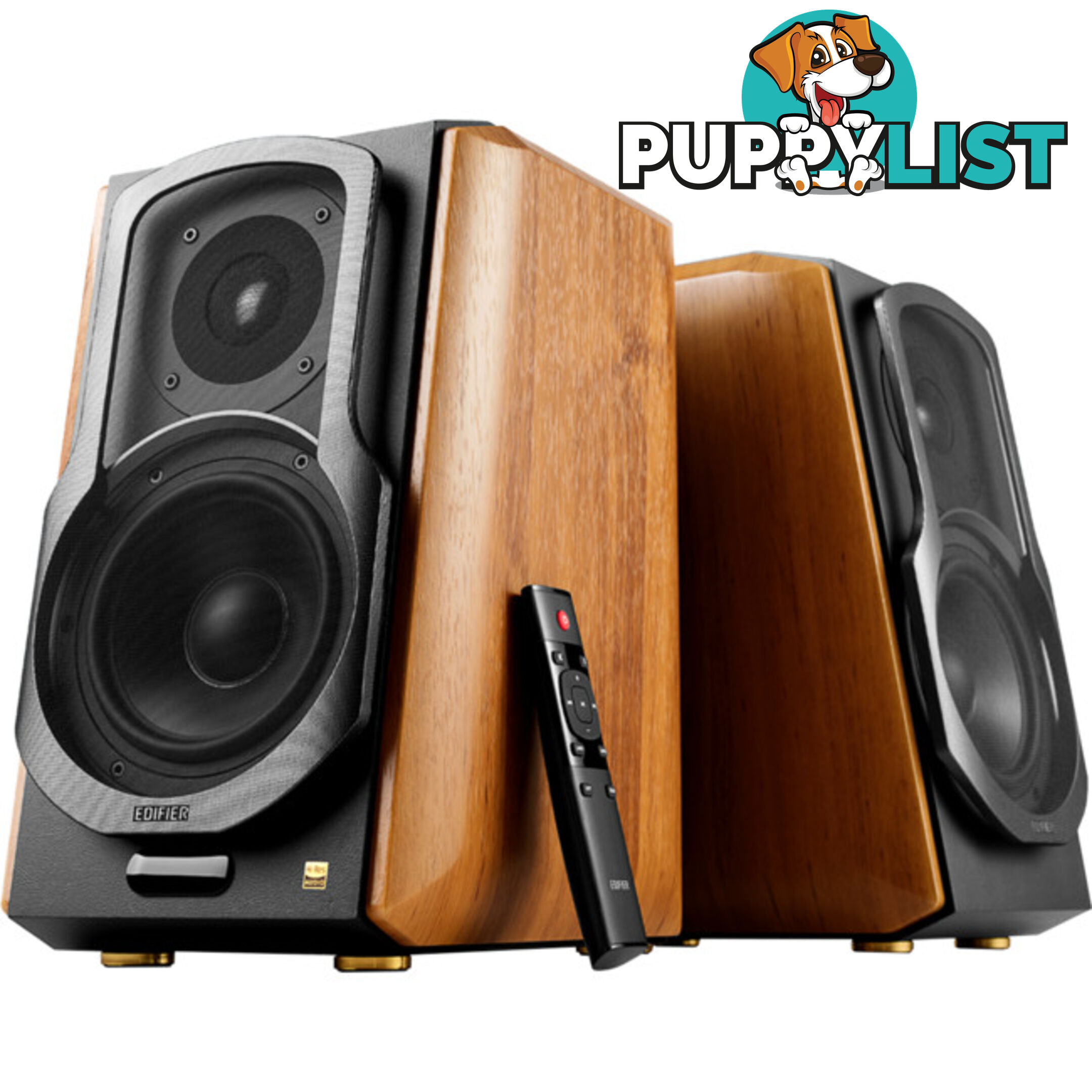 S1000MKII 120W BLUETOOTH STUDIO SPEAKERS ACTIVE BOOKSHELF BROWN