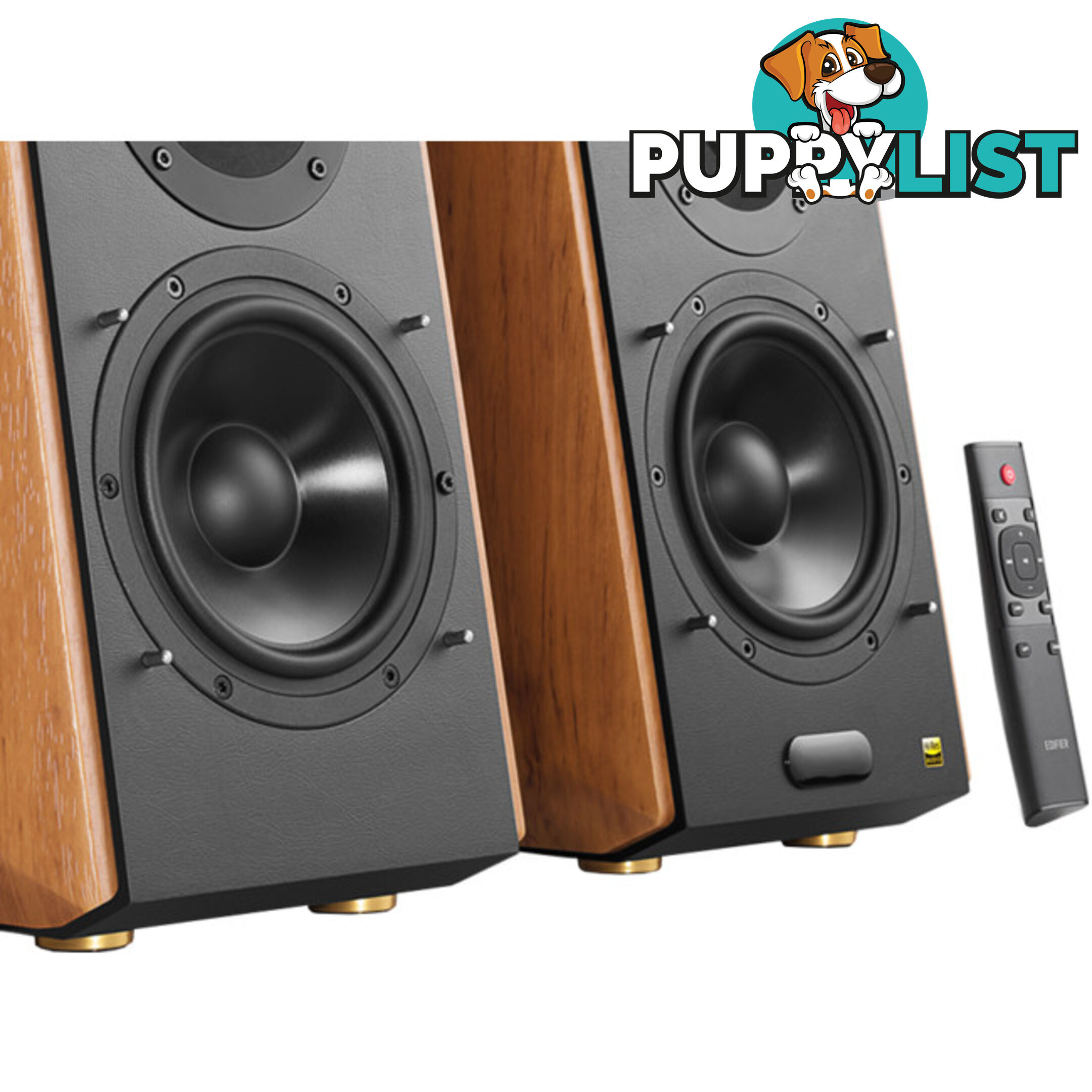 S1000MKII 120W BLUETOOTH STUDIO SPEAKERS ACTIVE BOOKSHELF BROWN