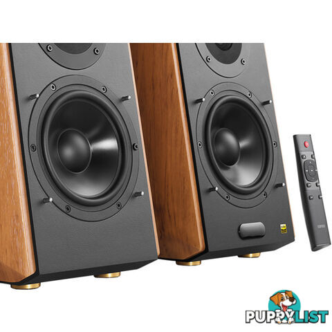 S1000MKII 120W BLUETOOTH STUDIO SPEAKERS ACTIVE BOOKSHELF BROWN