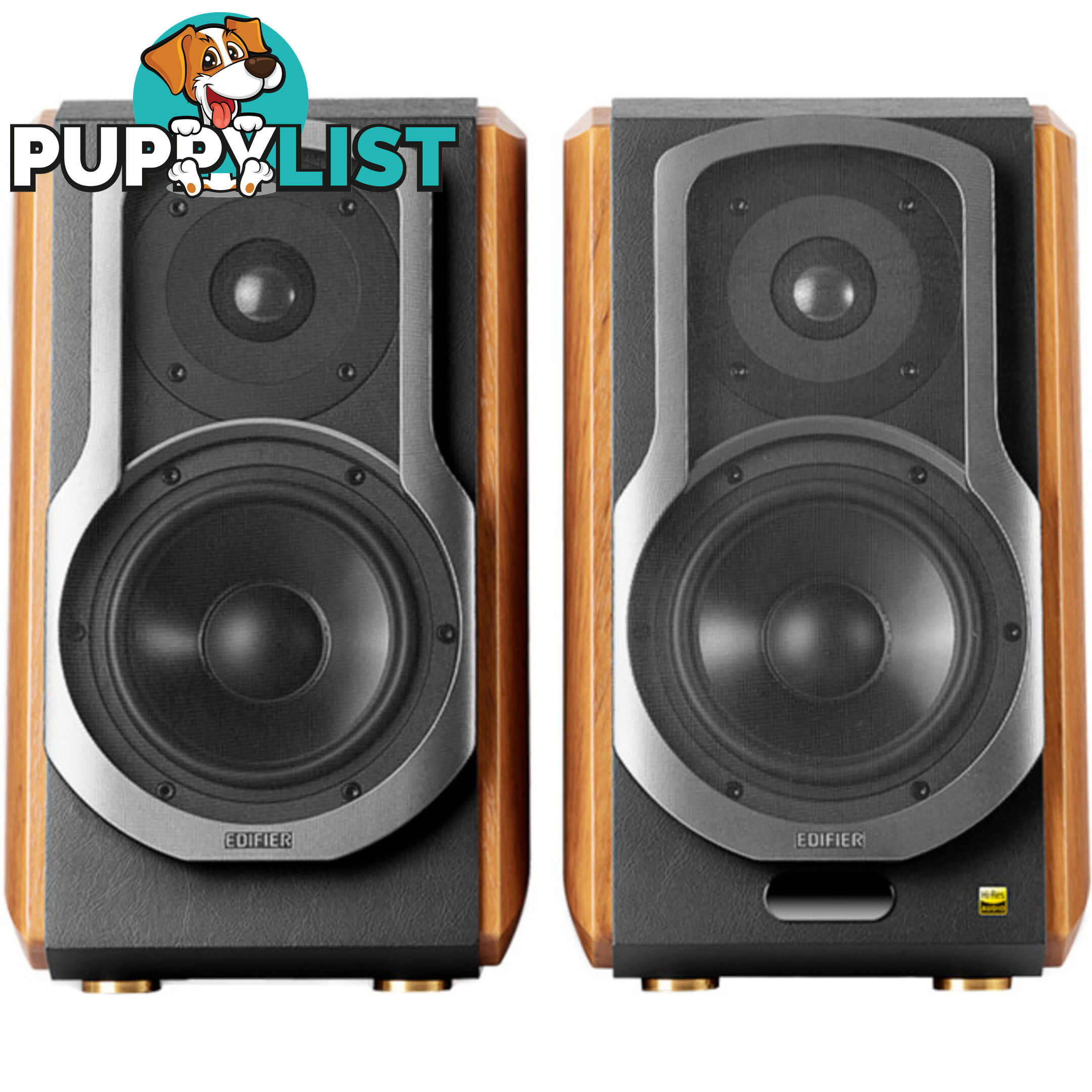 S1000MKII 120W BLUETOOTH STUDIO SPEAKERS ACTIVE BOOKSHELF BROWN