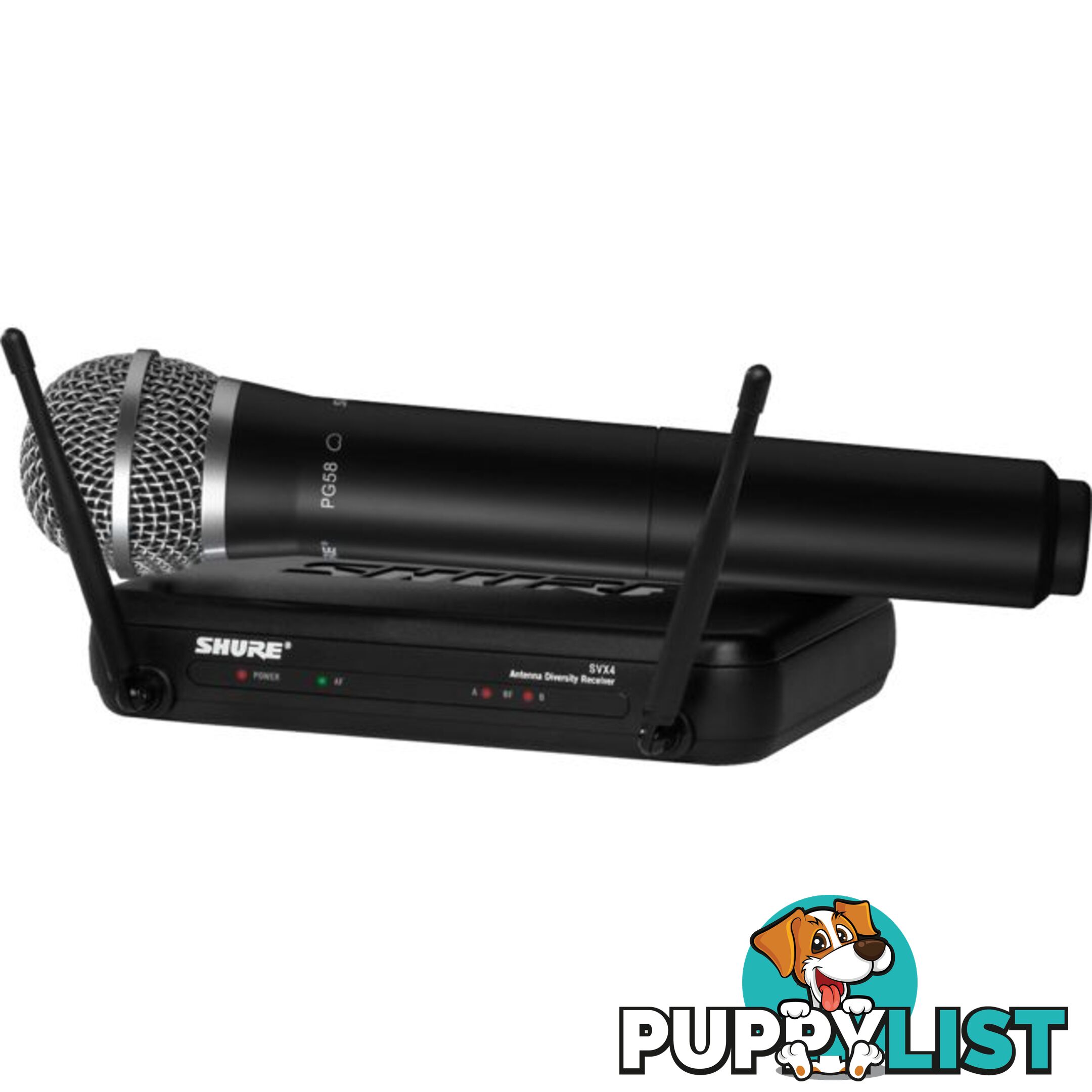 SVX24PG58 PG58 HANDHELD MIC SYSTEM 558-570MHZ SHURE