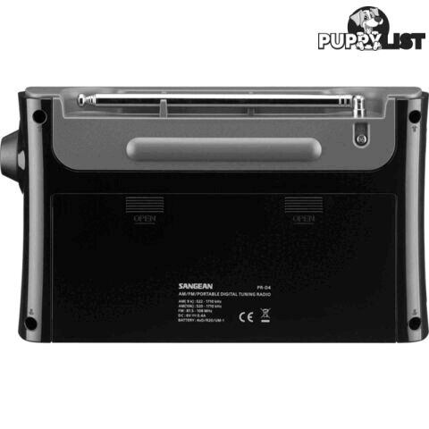 PRD4BK AM/FM PORTABLE RADIO BLACK