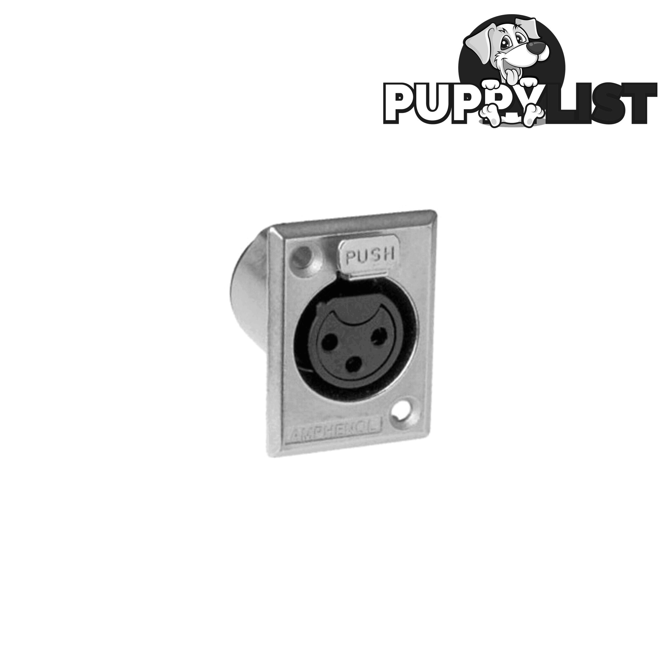 PD5365 3 PIN PANEL XLR SOCKET METAL RECTANGULAR