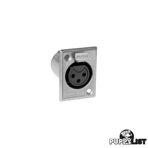 PD5365 3 PIN PANEL XLR SOCKET METAL RECTANGULAR