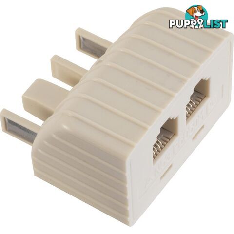 P605DMB/IVY 605 PLUG TO 2X RJ12 BLISTER RJ12 SOCKETS TEL2040