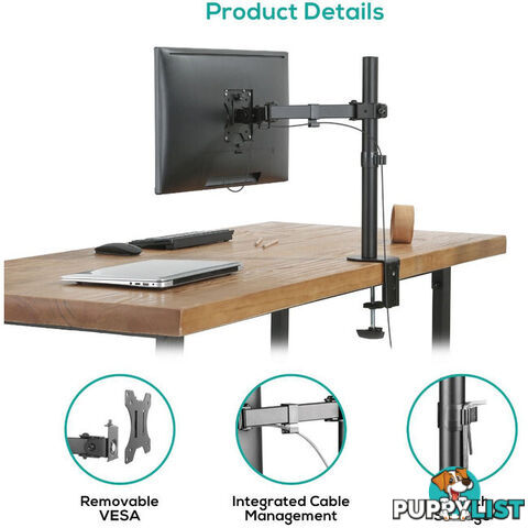 SC01K ACTIVIVA SINGLE MONITOR ARM DOUBLE JOINT