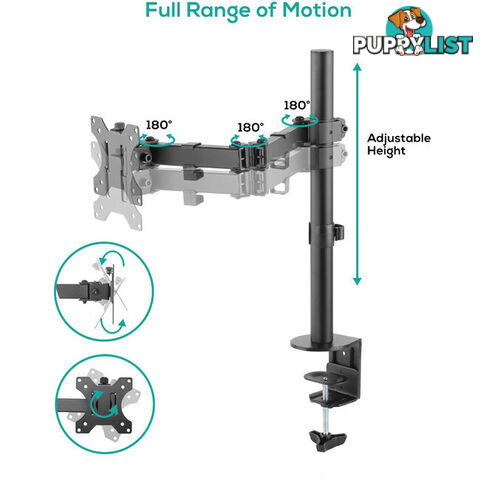 SC01K ACTIVIVA SINGLE MONITOR ARM DOUBLE JOINT