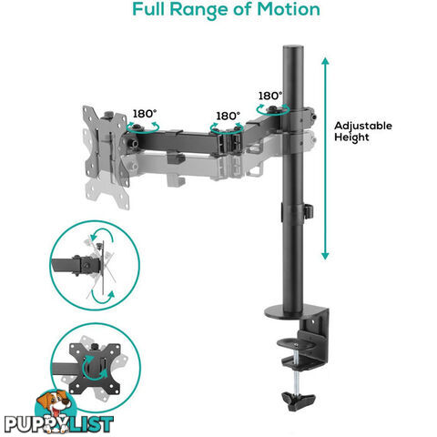 SC01K ACTIVIVA SINGLE MONITOR ARM DOUBLE JOINT