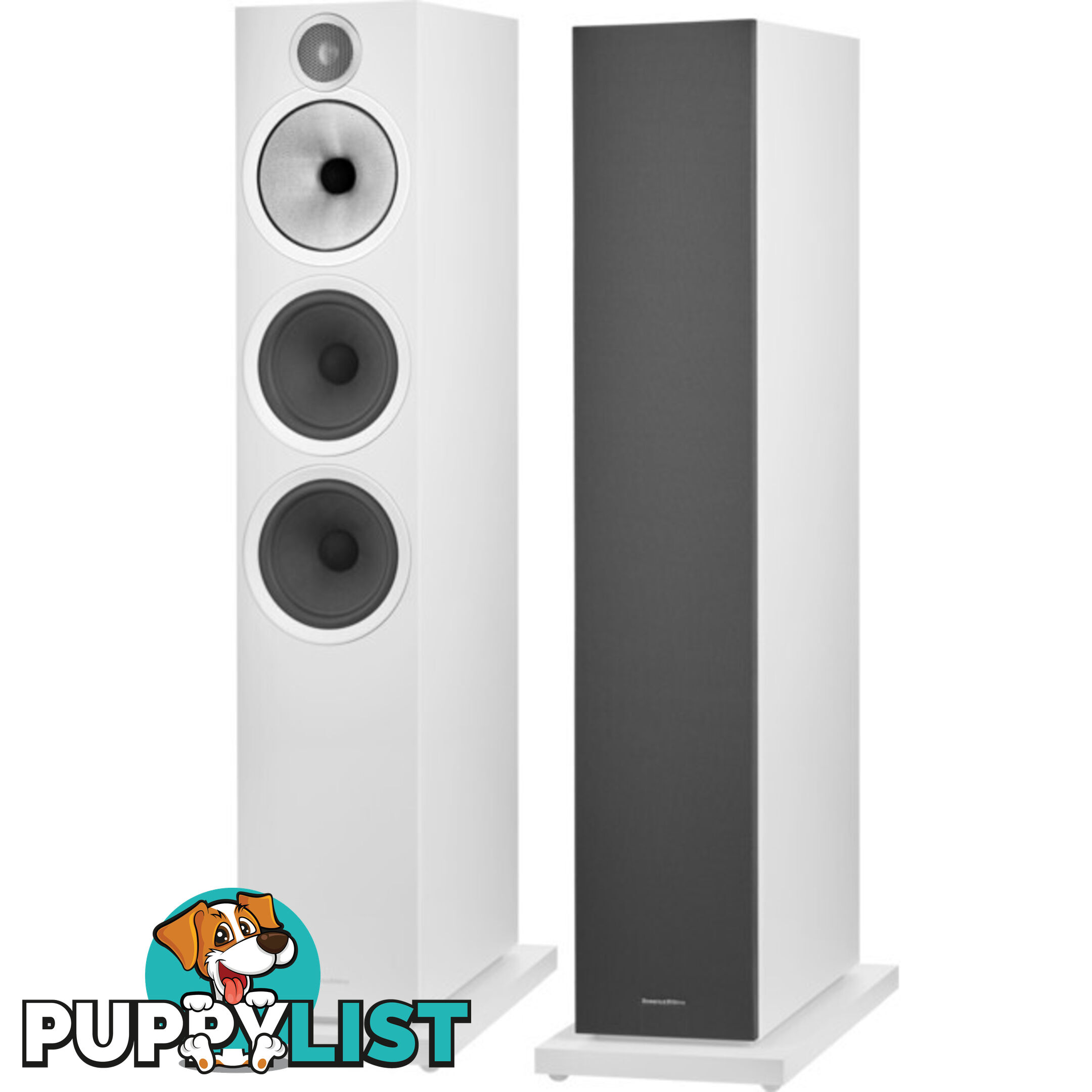 603S3W 3-WAY FLOORSTANDING SPEAKERS WHITE FINISH