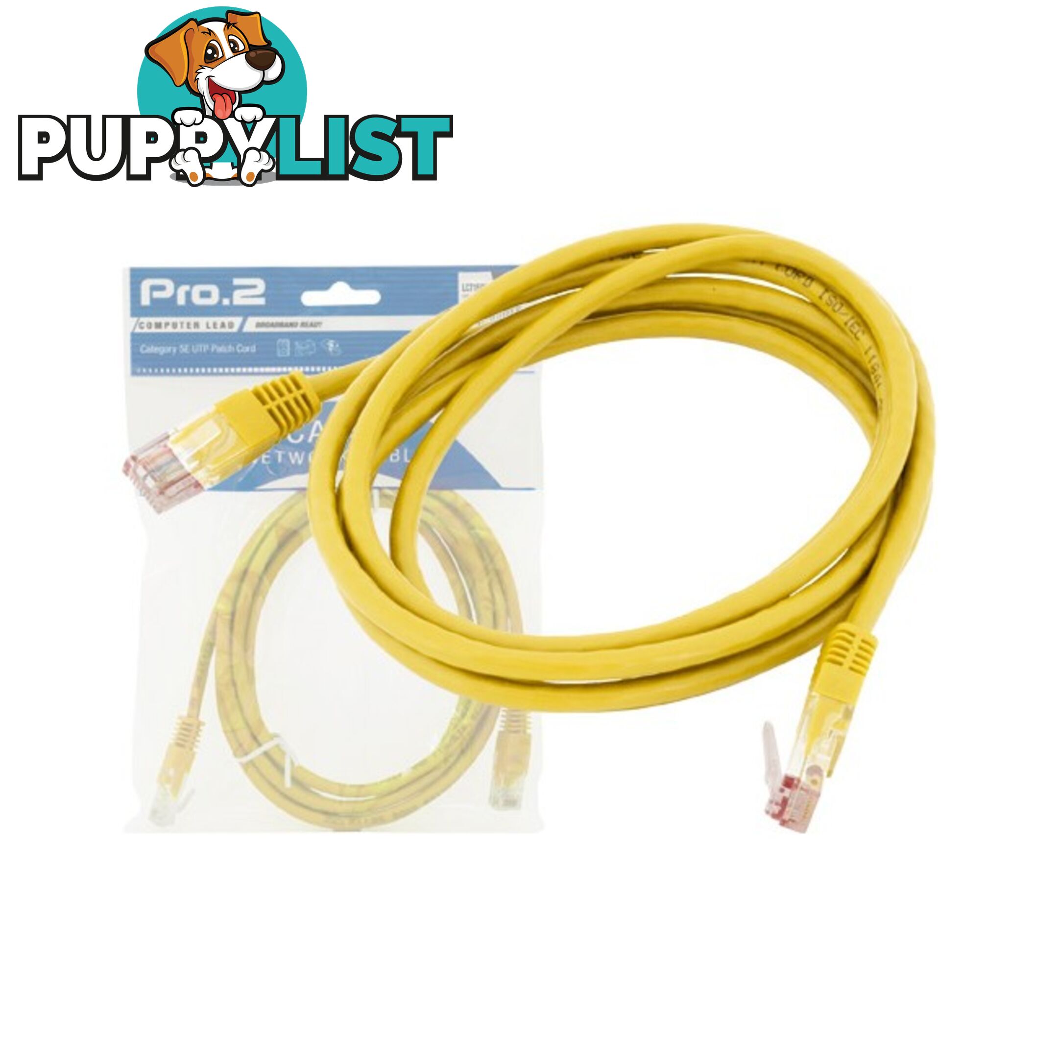 LC7155Y 20M YELLOW CAT5E PATCH LEAD PRO2