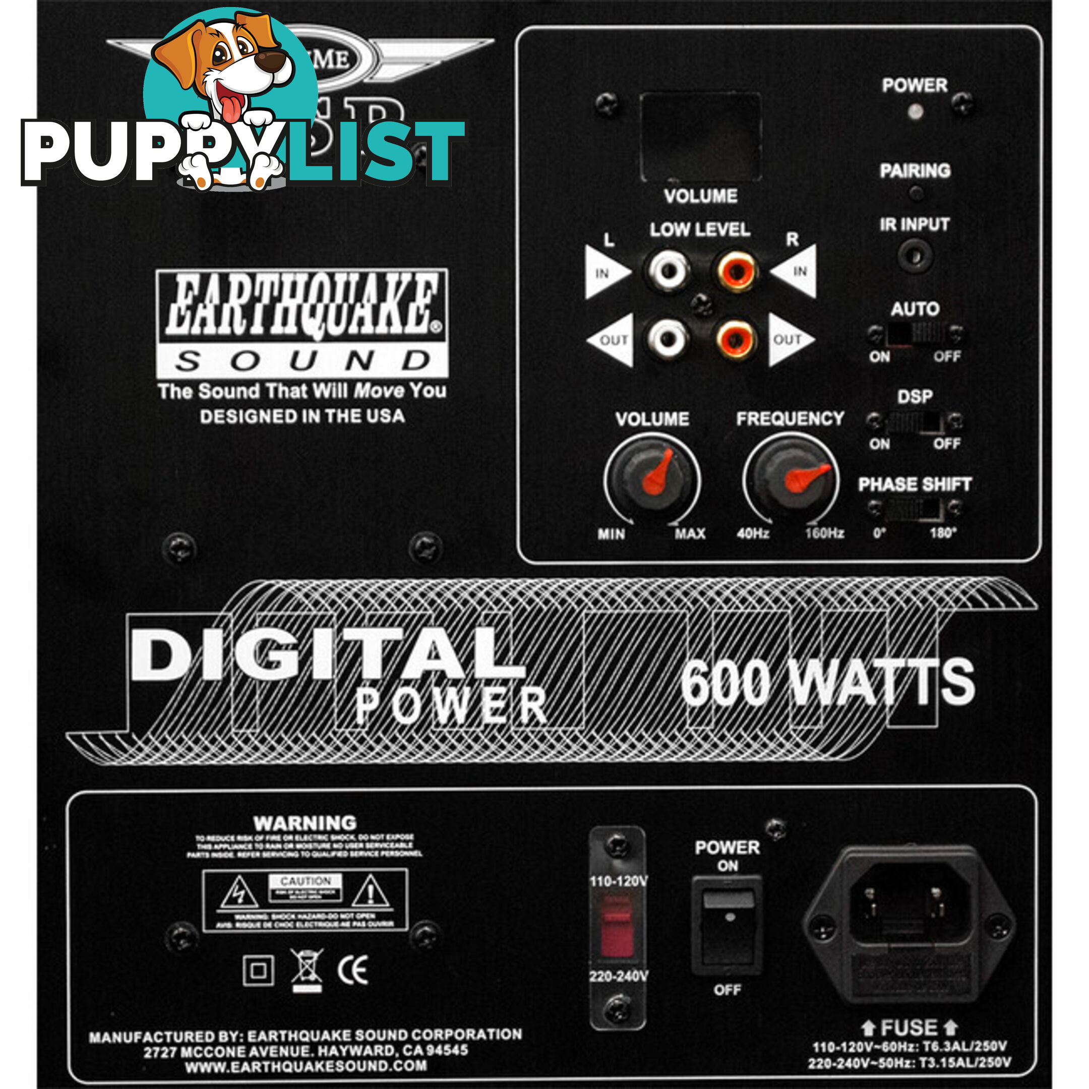 MINIMEDSPP12 12" POWERED SUBWOOFER DSP AMPLIFIER AND SLAPS M12