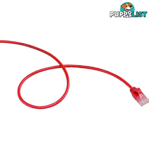 LC6SL0300RD 3M SLIM CAT6 PATCH LEAD RED ULTRA THIN