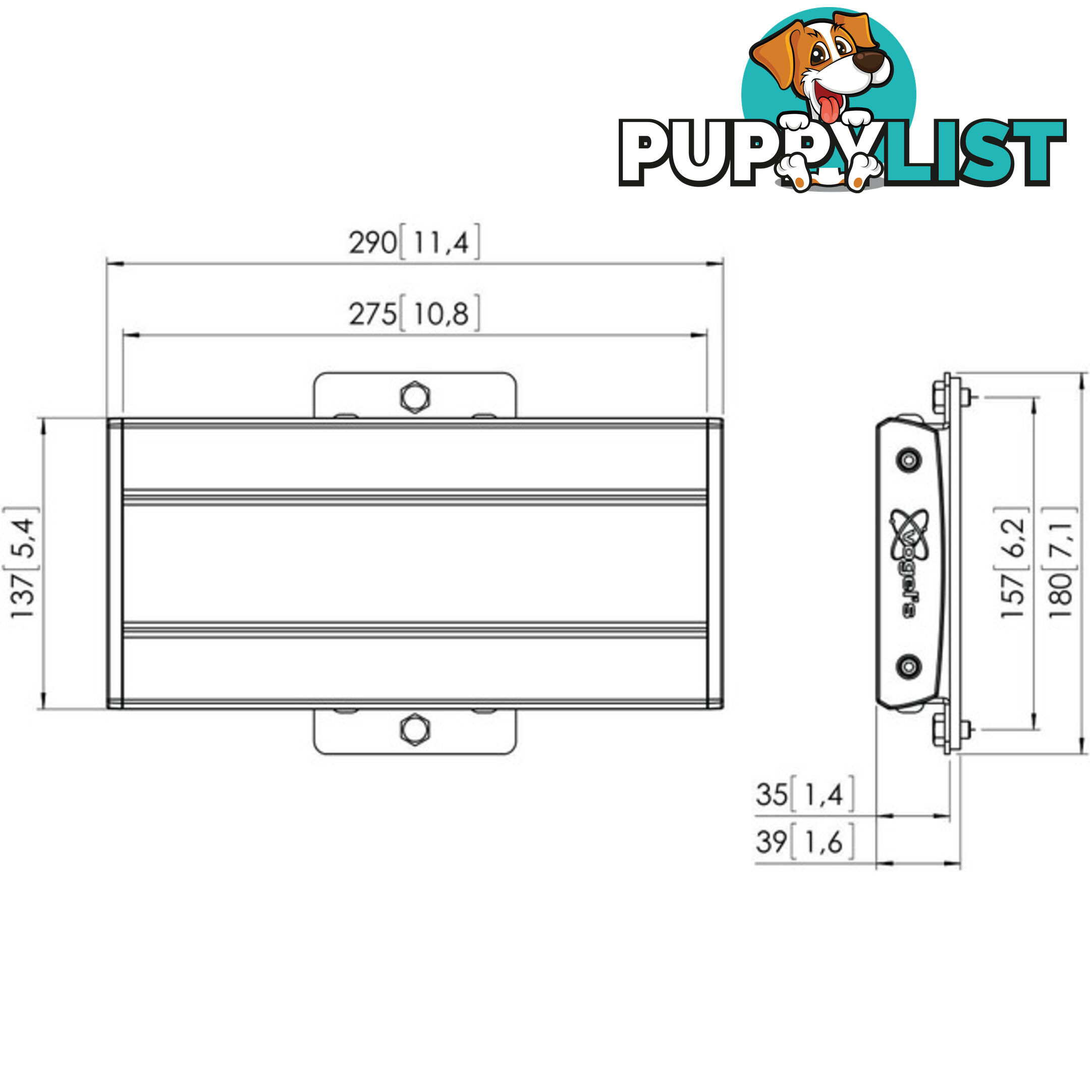 PFB3402B SMALL INTERFACE BAR MAX HORIZONTAL FITMENT 290MM