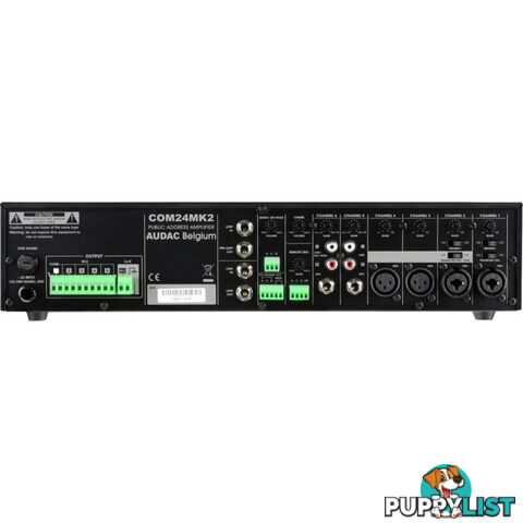 COM24MK2 AUDAC 100V 240W MIXER AMP 5 SPEAKER ZONES - 2RU